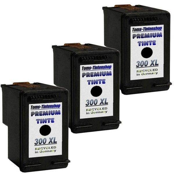 3 Druckerpatronen 300 XL black für HP Drucker