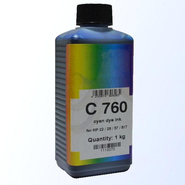 OCP Tinte C 760 für HP Patronen 22 28 57 Color Cyan