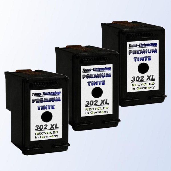Druckerpatronen 3x für 302XL black schwarz für HP Drucker