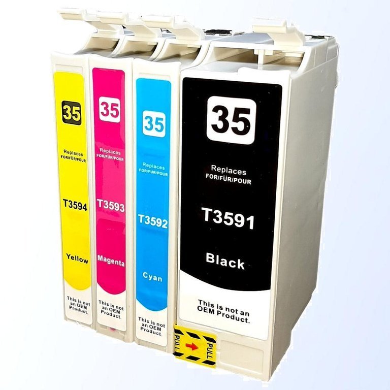 / Patronen Set Schwarz Cyan - Multipack Gelb 35XL 35 Epson Toms Tintenshop für Magenta